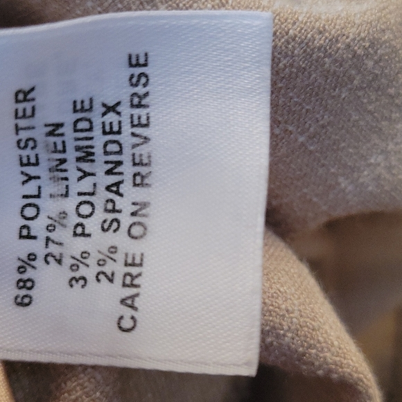 ST JOHN  COLLECTION  SZ16 TAN WIDE LEG SLACKS WITH FRONT POCKETS - Picture 8 of 13